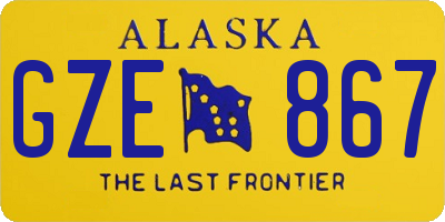 AK license plate GZE867