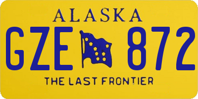 AK license plate GZE872