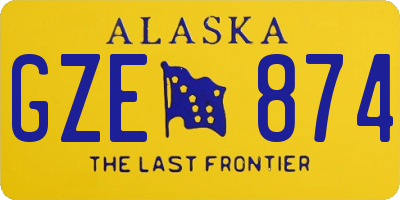 AK license plate GZE874