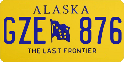 AK license plate GZE876