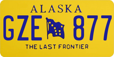 AK license plate GZE877