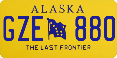 AK license plate GZE880