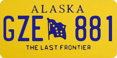 AK license plate GZE881
