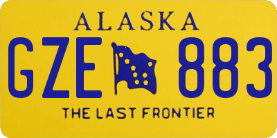 AK license plate GZE883