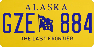AK license plate GZE884