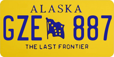 AK license plate GZE887