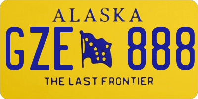 AK license plate GZE888