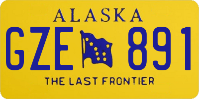 AK license plate GZE891