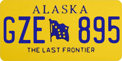 AK license plate GZE895