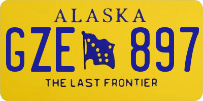 AK license plate GZE897