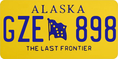 AK license plate GZE898