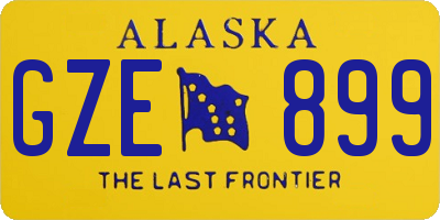 AK license plate GZE899