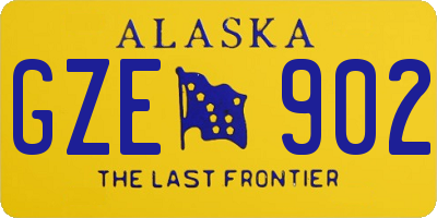 AK license plate GZE902