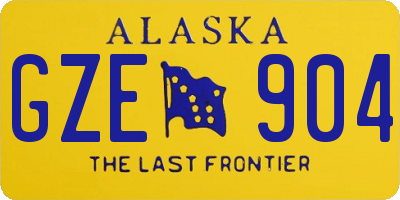 AK license plate GZE904