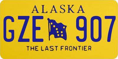 AK license plate GZE907