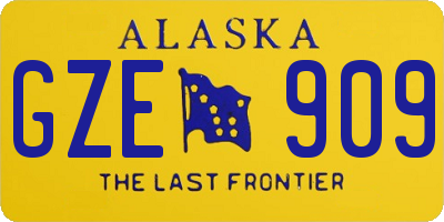 AK license plate GZE909