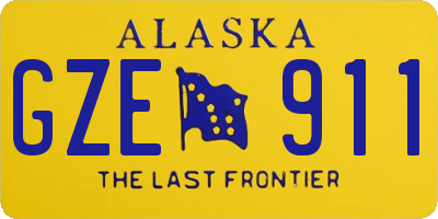 AK license plate GZE911