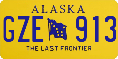 AK license plate GZE913