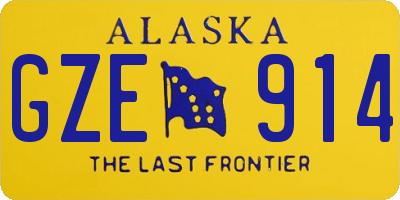 AK license plate GZE914