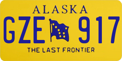 AK license plate GZE917