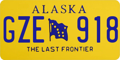 AK license plate GZE918