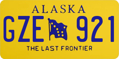 AK license plate GZE921