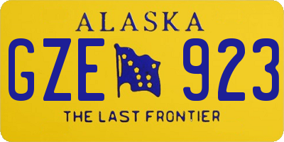 AK license plate GZE923