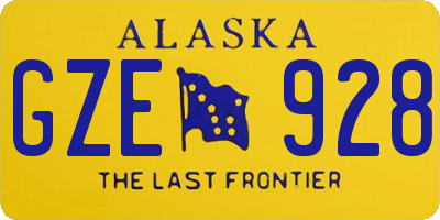 AK license plate GZE928