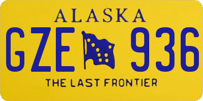 AK license plate GZE936