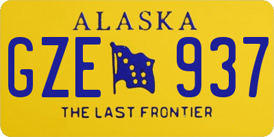 AK license plate GZE937