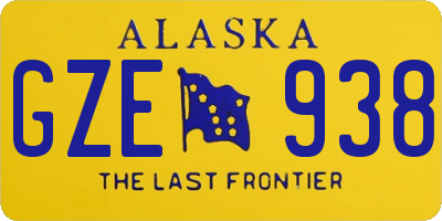 AK license plate GZE938