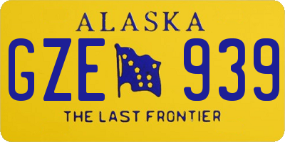 AK license plate GZE939