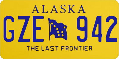 AK license plate GZE942