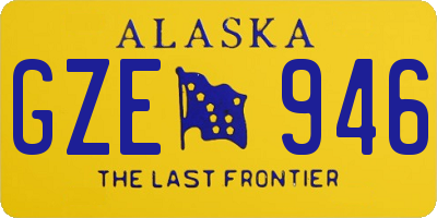 AK license plate GZE946