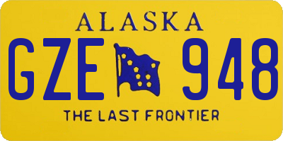 AK license plate GZE948