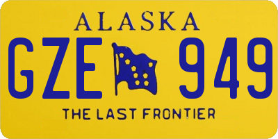AK license plate GZE949