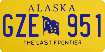 AK license plate GZE951