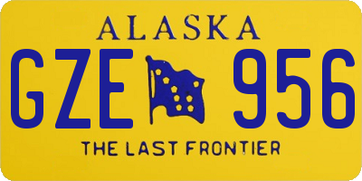 AK license plate GZE956