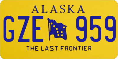 AK license plate GZE959