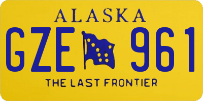 AK license plate GZE961