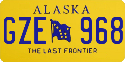 AK license plate GZE968