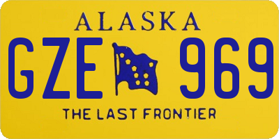 AK license plate GZE969
