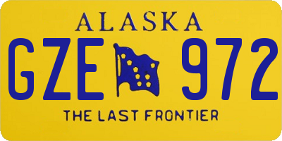AK license plate GZE972