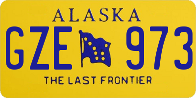 AK license plate GZE973