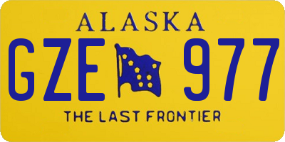 AK license plate GZE977