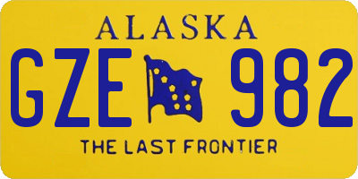 AK license plate GZE982