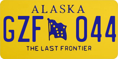 AK license plate GZF044
