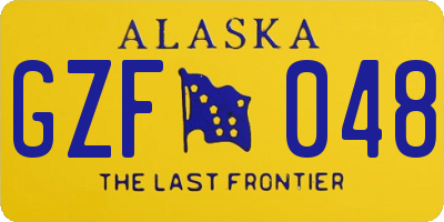 AK license plate GZF048