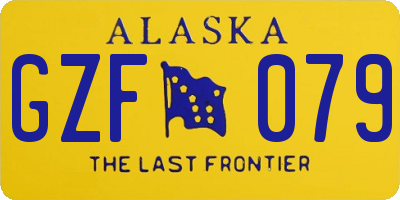 AK license plate GZF079