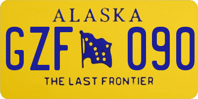 AK license plate GZF090